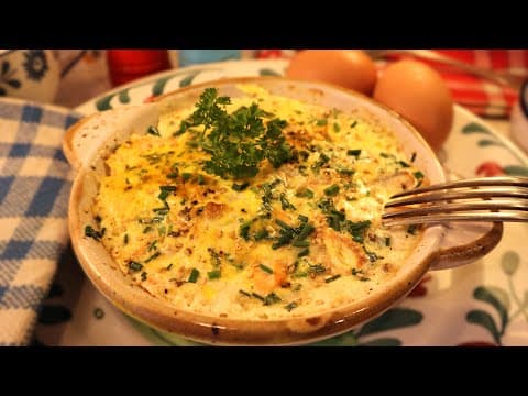 Eggs en cocotte with fresh salmon - Delicious French breakfast with easy difficulty. Perfect recipe converted from YouTube video to PDF format.