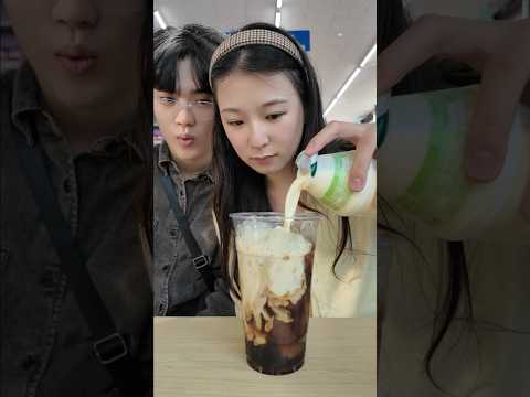 Trying the Korean Convenience store Banana milk Coffee!