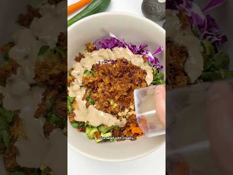 Crispy Rice Salad with Creamy Sesame Dressing