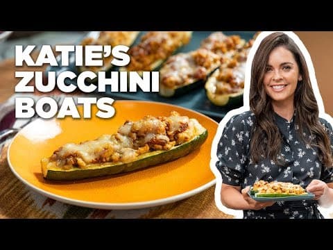 Chicken Parmesan-Stuffed Zucchini Boats with Katie Lee