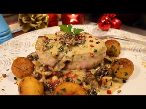 Veal Grenadins with Morels and Creamy Sauce, accompanied by Dauphinoise Potatoes - Delicious French main course with medium difficulty. Perfect recipe converted from YouTube video to PDF format.