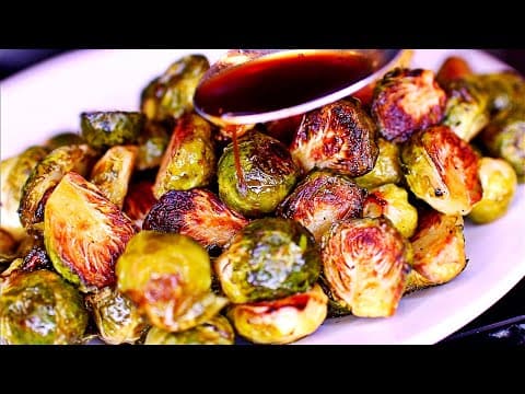 Honey Balsamic Roasted Brussels Sprouts - Easy Roasted Brussels Sprouts Recipe