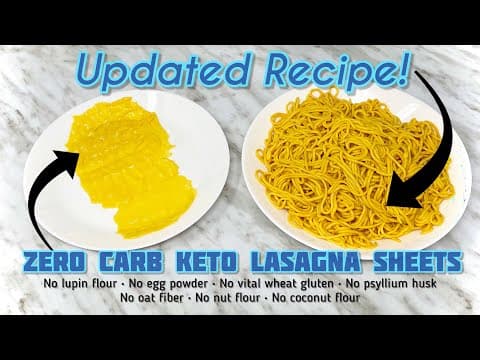 🍜 THE ORIGINAL! Updated VIRAL keto egg noodle recipe & KETO LASAGNA SHEETS! Credit With Link