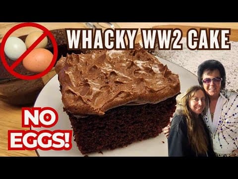 Crazy Whacky WWII Depression Chocolate Cake - No Eggs or Dairy - Mix in Pan - The Hillbilly Kitchen