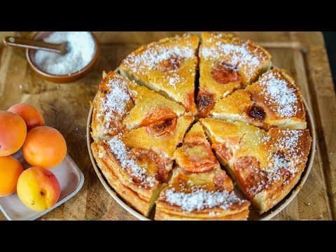 Flan à l'abricot - Delicious Française dessert with easy difficulty. Perfect recipe converted from YouTube video to PDF format.