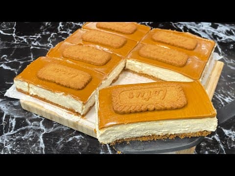 Cheesecake Spéculoos sans cuisson - Delicious Française dessert with easy difficulty. Perfect recipe converted from YouTube video to PDF format.