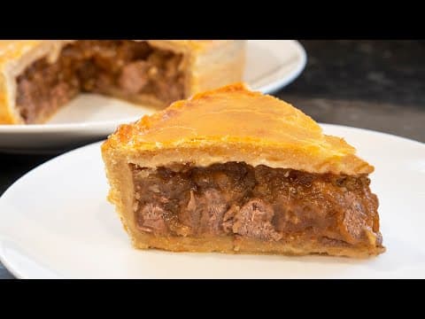 Steak and Onion Pie with Hot Water Crust Pastry