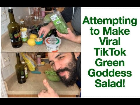 Making the Viral TIKTOK Green Goddess Salad!!