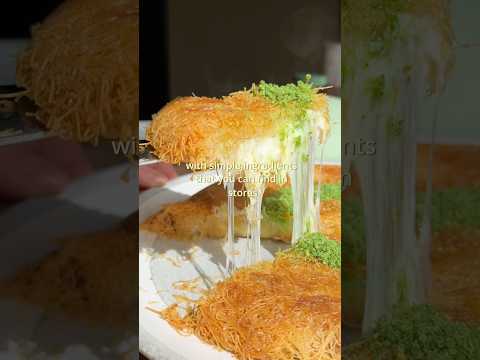 Middle eastern kunafa recipe with simple ingredients