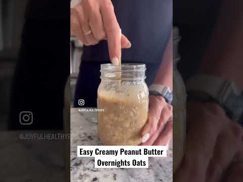 Easy Creamy Peanut Butter Overnight Oats