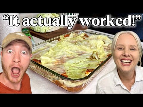 And it’s…HEALTHY 😱 Momma makes Cabbage Lasagna!
