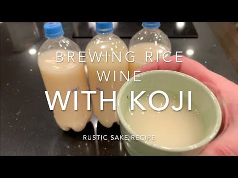 Brewing RUSTIC SAKE with KOJI / homebrewing rice wine recipe, Japanese farmhouse style