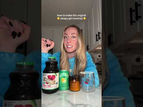 making the viral sleepy girl mocktail 😴🍒🍋🥤
