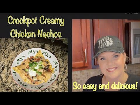 ~CROCK POT CREAMY CHICKEN NACHOS~ EASY AND QUICK ~ DELICIOUS