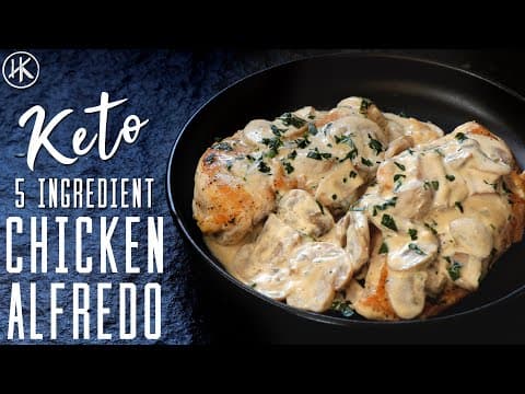 5 Ingredient Keto Chicken Alfredo