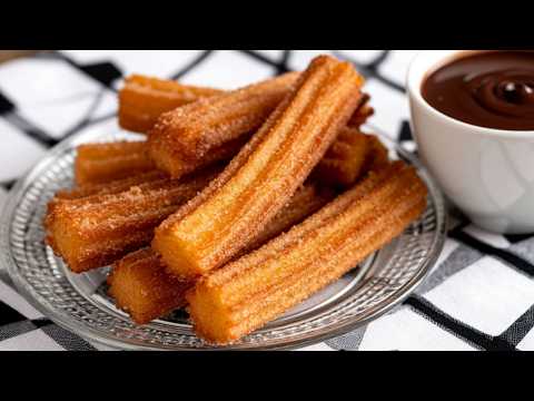 Churros croustillants à l'avoine avec sauce chocolat saine