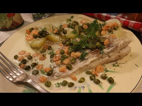 Skate wing with cream, capers and pink shrimp - French Main Course Skate wing with cream, capers and pink shrimp - Delicious French main course with easy difficulty. Perfect recipe converted from YouTube video to PDF format.