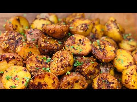 Crispy Cambrai Potatoes with Garlic, Chili Flakes, and Lemon