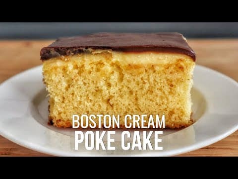 Addictive Boston Cream Poke Cake