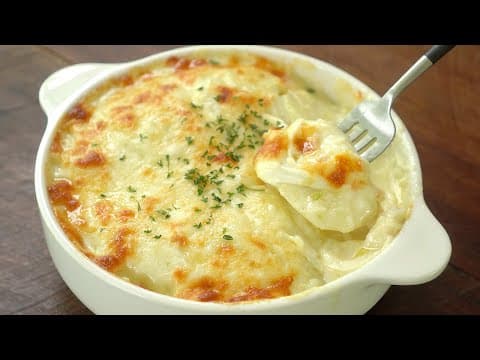Creamy Garlic Onion Potato Gratin - Korean Main Course Creamy Garlic Onion Potato Gratin - Delicious Korean main course with easy difficulty. Perfect recipe converted from YouTube video to PDF format.