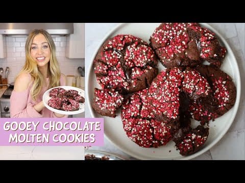 Chocolate Molten COOKIES?!?! Valentine's Day Dessert Recipe