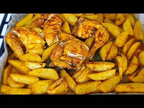 Poulet et pommes de terre au four - French Main Course Poulet et pommes de terre au four - Delicious French main course with easy difficulty. Perfect recipe converted from YouTube video to PDF format.