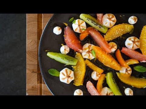 Citrus and Kiwi Salad with Ginger Lemon Meringue - French Dessert Citrus and Kiwi Salad with Ginger Lemon Meringue - Delicious French dessert with medium difficulty. Perfect recipe converted from YouTube video to PDF format.