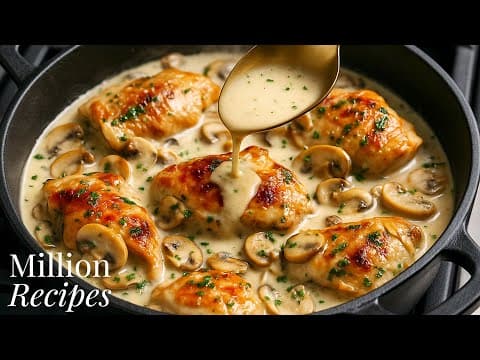 One‑Skillet Creamy Mushroom Chicken - American Main Course One‑Skillet Creamy Mushroom Chicken - Delicious American main course with easy difficulty. Perfect recipe converted from YouTube video to PDF format.