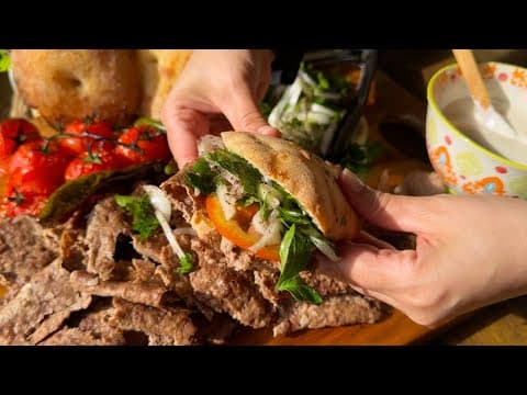 Homemade Döner Kebabs with Bubbly Flatbread