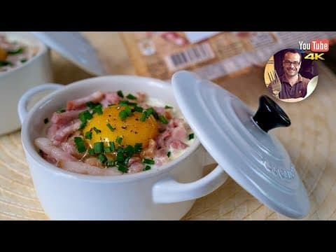 Œufs cocottes au pain aux graines, lardons et fromage - Française Main Course Œufs cocottes au pain aux graines, lardons et fromage - Delicious Française main course with easy difficulty. Perfect recipe converted from YouTube video to PDF format.