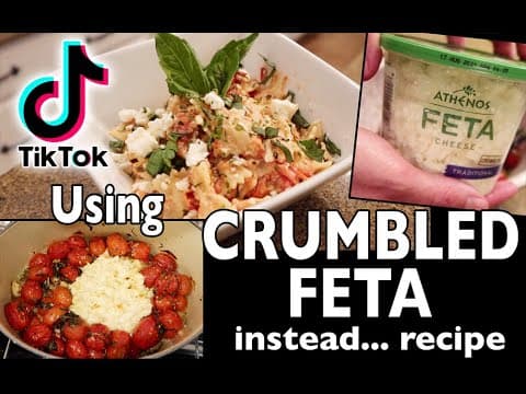 Tiktok Feta Pasta Recipe using CRUMBLED FETA!!!