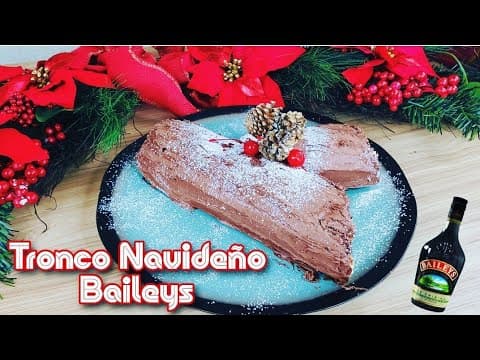 Tronco Navideño de Chocolate con Baileys