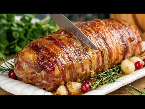Bacon-Wrapped Pork Loin Roll