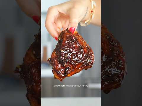 Sticky Honey Garlic Chicken Thighs
