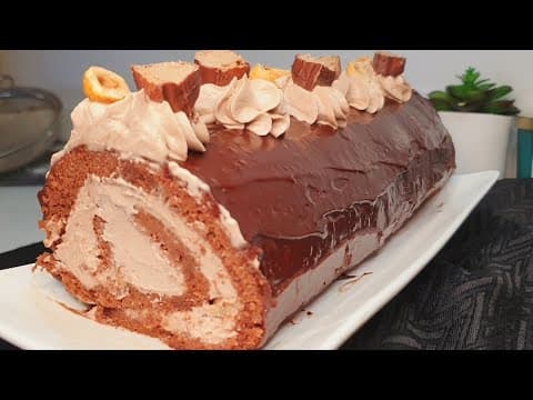 Rolled Yule Log with Mascarpone and Chocolate Ganache - French Dessert Rolled Yule Log with Mascarpone and Chocolate Ganache - Delicious French dessert with easy difficulty. Perfect recipe converted from YouTube video to PDF format.