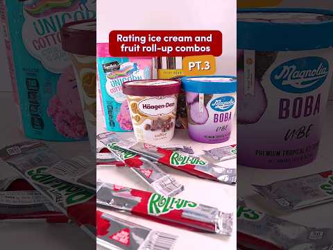VIRAL TREND - Rating fruit roll-up and ice cream combinations pt.3🍦🍒😝