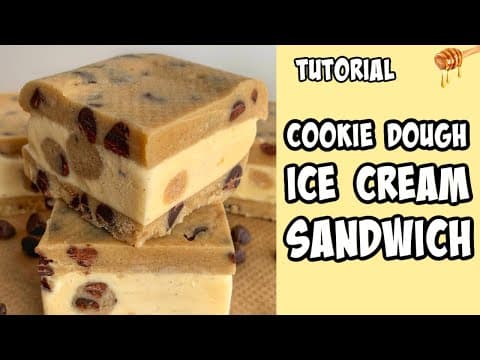 Cookie Dough Ice Cream Sandwiches!! Recipe tutorial