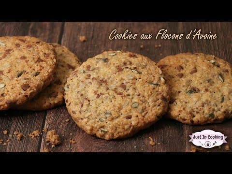 Crispy cookies with seeds, oat flakes and chocolate chips - American Dessert Crispy cookies with seeds, oat flakes and chocolate chips - Delicious American dessert with easy difficulty. Perfect recipe converted from YouTube video to PDF format.