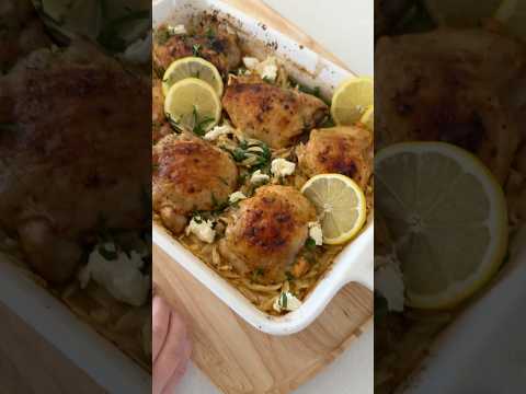 30 days of easy family dinner ideas 3/30 — One-pan Greek Chicken and Risoni (Orzo)