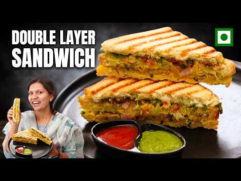 Amazing Double Layer Veg Grilled Sandwich