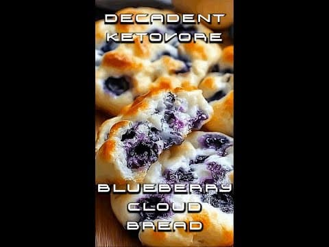 Decadent Keto KetoVore Blueberry Cloud Bread 🍞💙