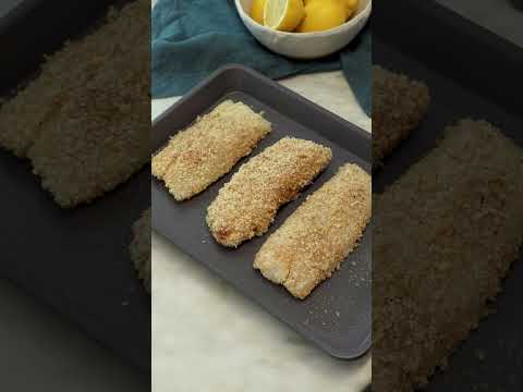 High-Protein Crispy Fish with Lemon-Dill Sauce