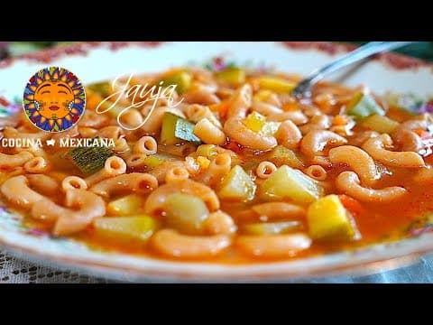 Mexican Elbow Pasta Soup with Vegetables