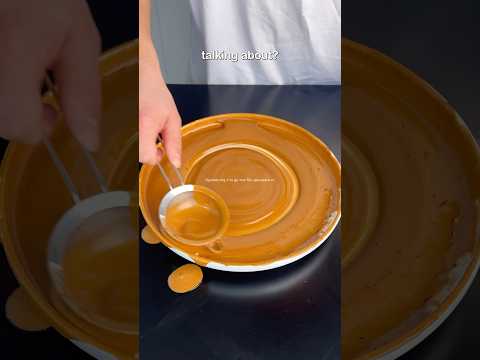 making whipped coffee with a plate