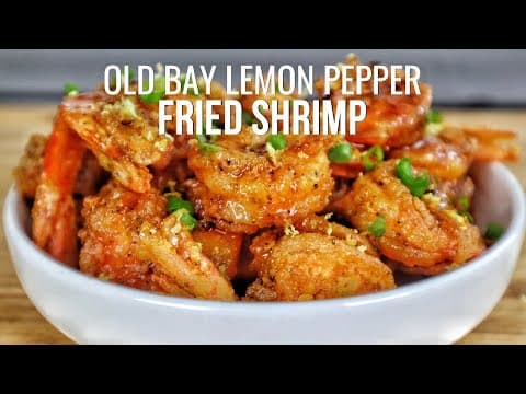 Tasty Fried Shrimp Seasoned with Old Bay and Lemon Pepper