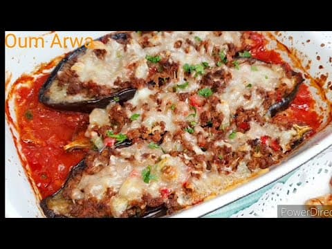Baked Eggplants with Kefta - Middle Eastern Main Course Baked Eggplants with Kefta - Delicious Middle Eastern main course with easy difficulty. Perfect recipe converted from YouTube video to PDF format.