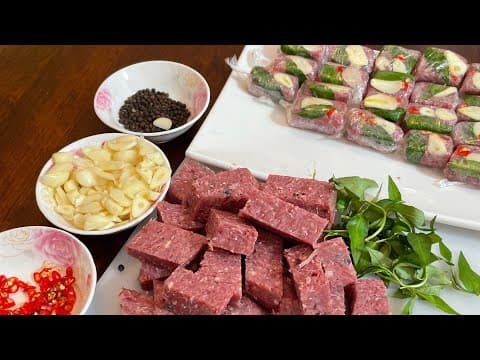 Fermented Beef Sausage (Nem Chua Bo)