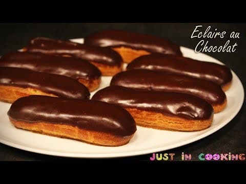 Chocolate Éclairs - French Dessert Chocolate Éclairs - Delicious French dessert with medium difficulty. Perfect recipe converted from YouTube video to PDF format.