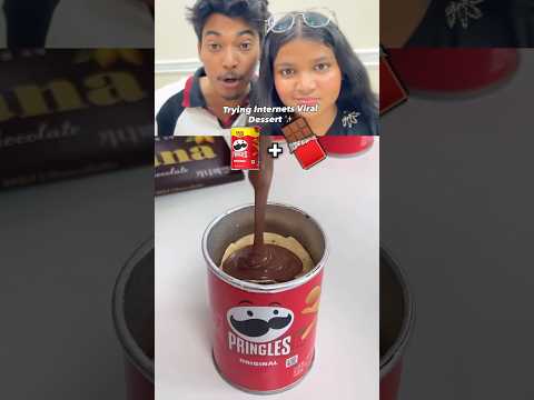 Tried the viral pringles chocolate trend 🍫😳