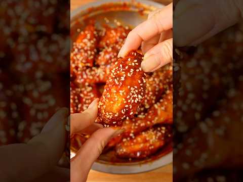 You have to make these Air Fryer Gochujang Honey Chicken Wings - sweet, spicy, tangy in every bite